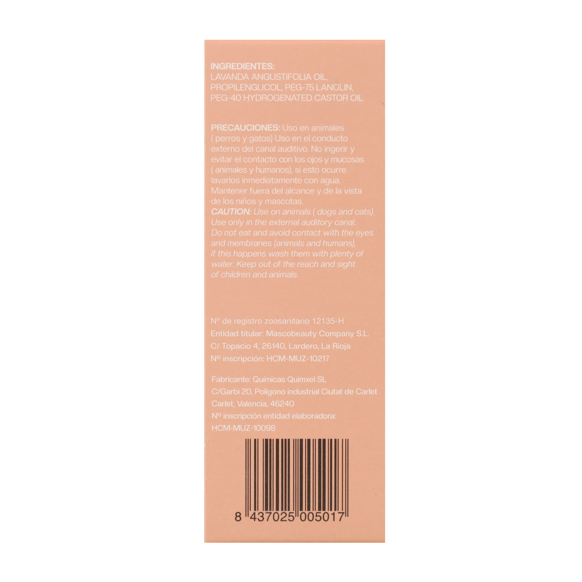 Nettoyant auriculaire pour chiens Masco Beauty 30 ml