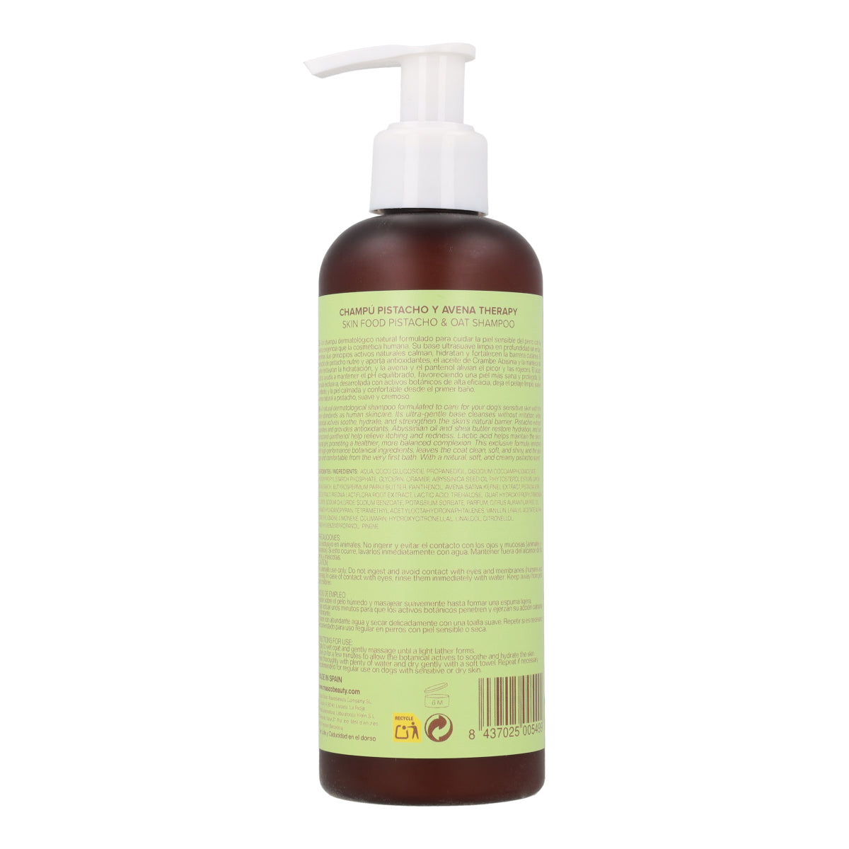 Shampoing pour chiens à l'avoine et à la pistache Masco Beauty 250 ml