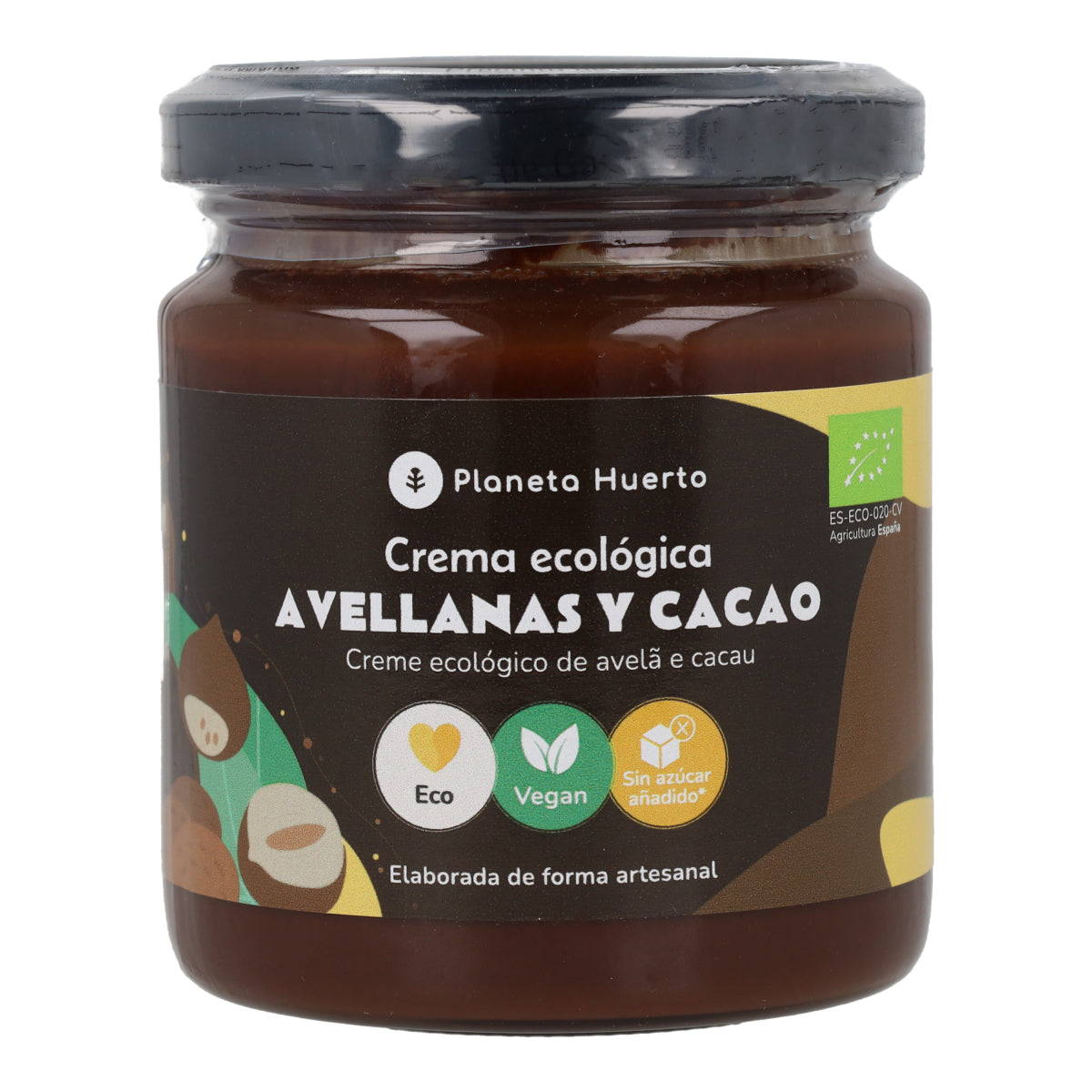 Crème de noisettes et cacao sans sucres ajoutés ECO Planeta Huerto 230 g