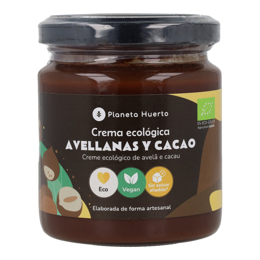 Crème de noisettes et cacao sans sucres ajoutés ECO Planeta Huerto 230 g