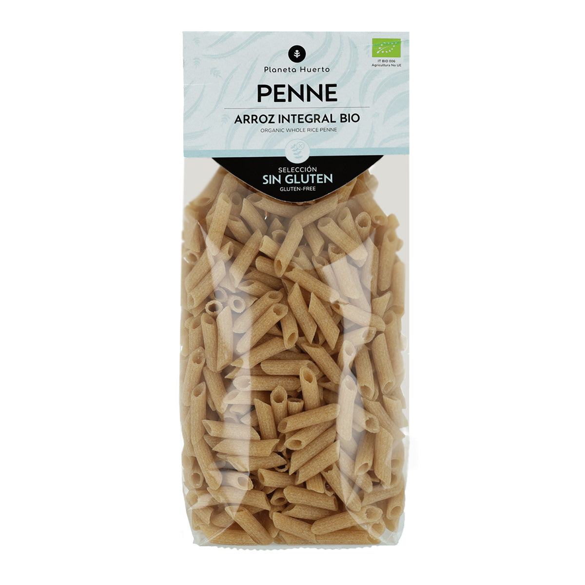 Macarrones de arroz integral ECO sin gluten Planeta Huerto 500 g