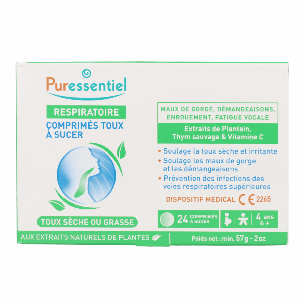 Respiratoire Pastilles Gorge Miel Citron PURESSENTIEL 24 unités
