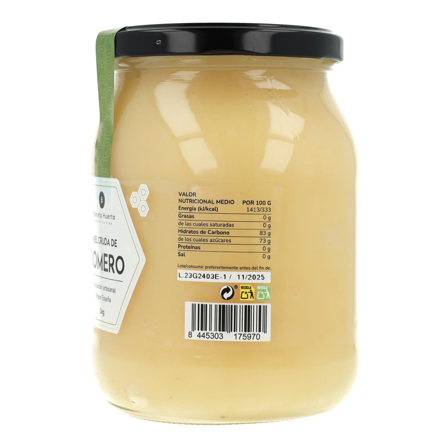Pack 6x Miel Cruda de Romero Planeta Huerto 1 Kg