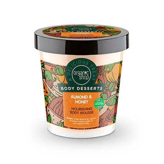 Mousse corporal Nutritiva almendra & miel Organic Shop 450 ml