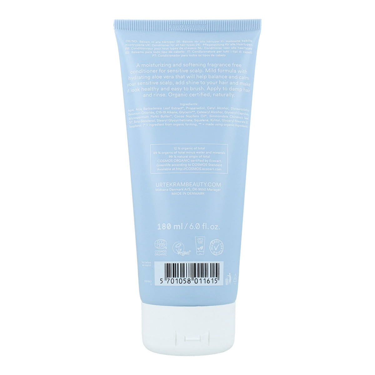 Acondicionador Sin Fragancia Urtekram 180 ml