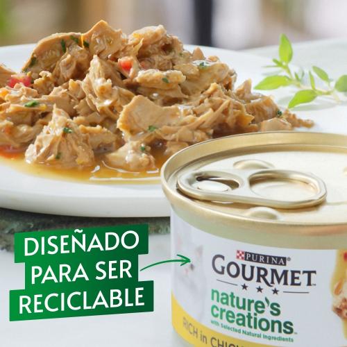 GOURMET Nature's Creations Mini Filetes Rico en Pollo y Pavo 4 x 85 g