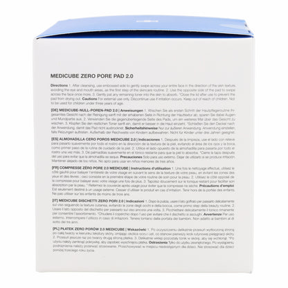 Disques exfoliants Zero Pore Pad 2.0 Medicube 70 pads