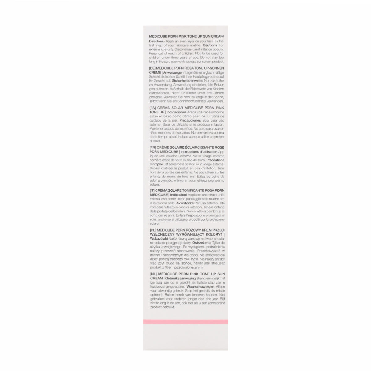 PDRN Crème solaire tonifiante rose medicube 50ml