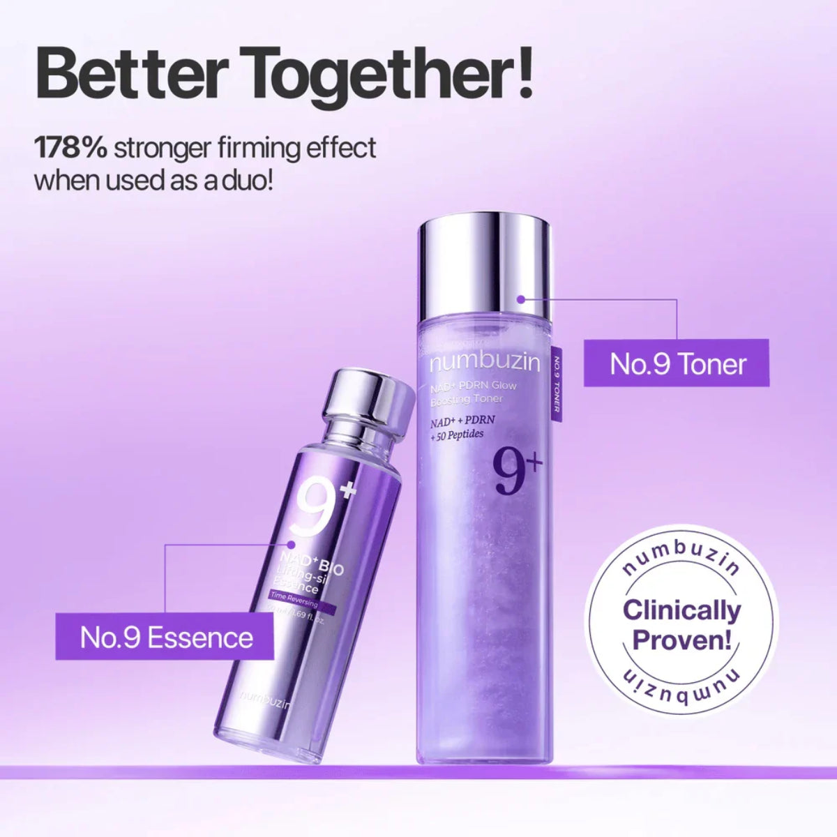 No.9 NAD+ PDRN Toner Booster d'Éclat Numbuzin 150ml