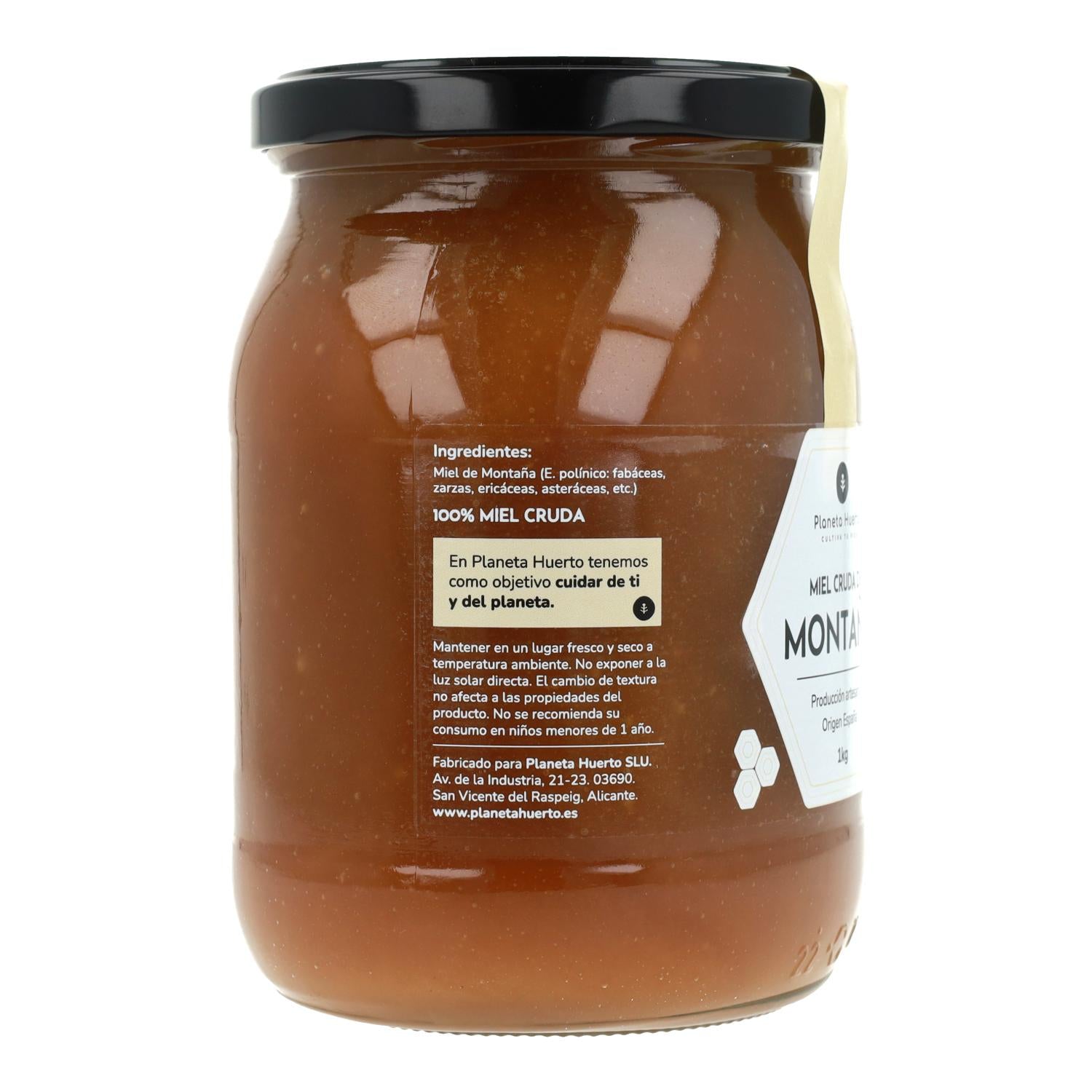Miel Cruda de Montaña Planeta Huerto 1 Kg