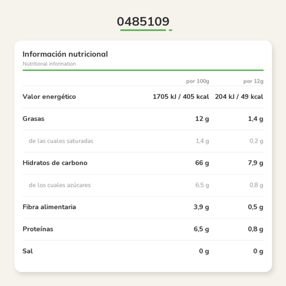 Información nutricional