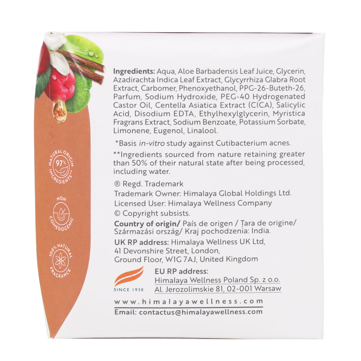 Gel hydratant Acné Clear Himalaya 50 ml