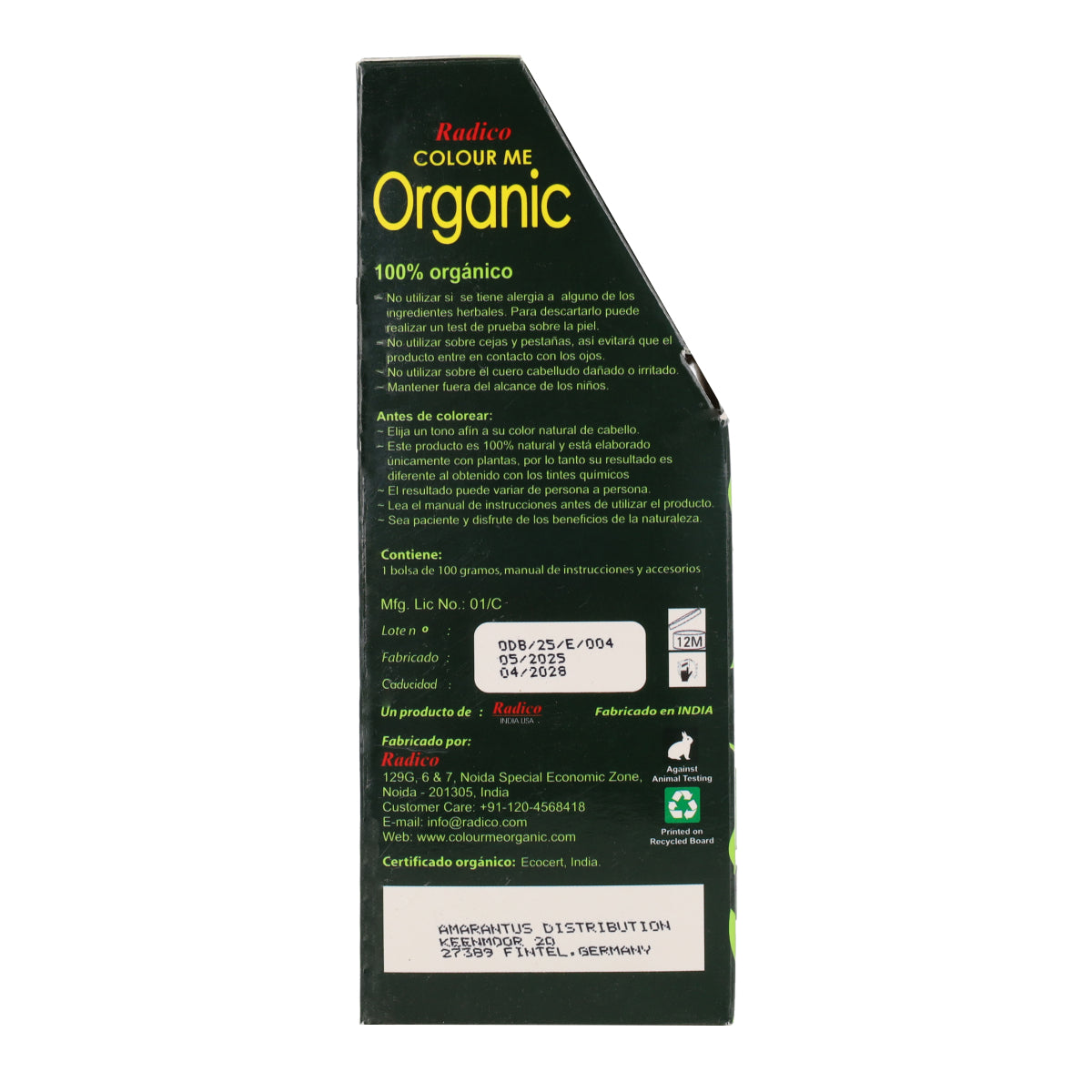 Teinture végétale châtain foncé Radico 100 g