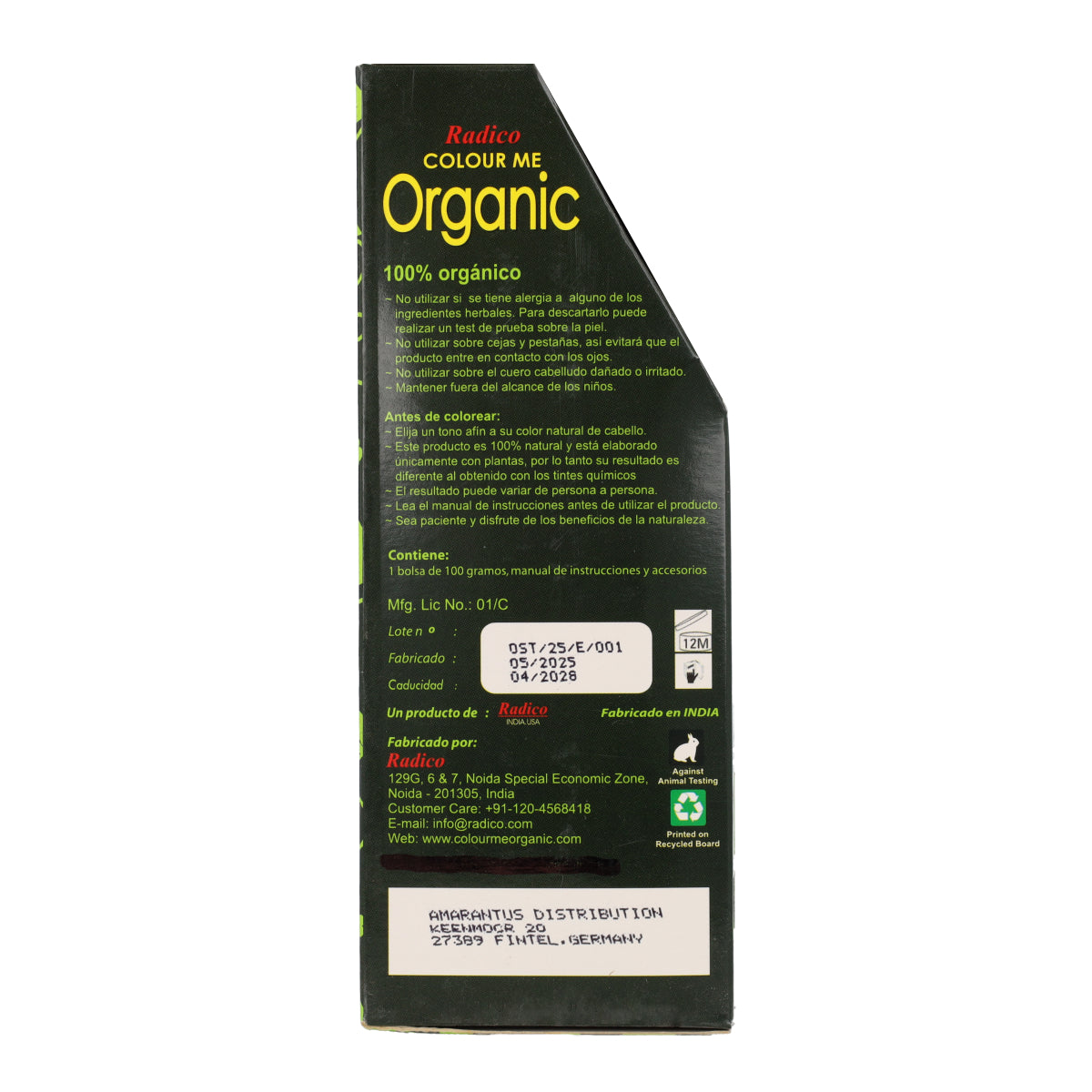 Teinture végétale blond doré cuivré Radico 100 g