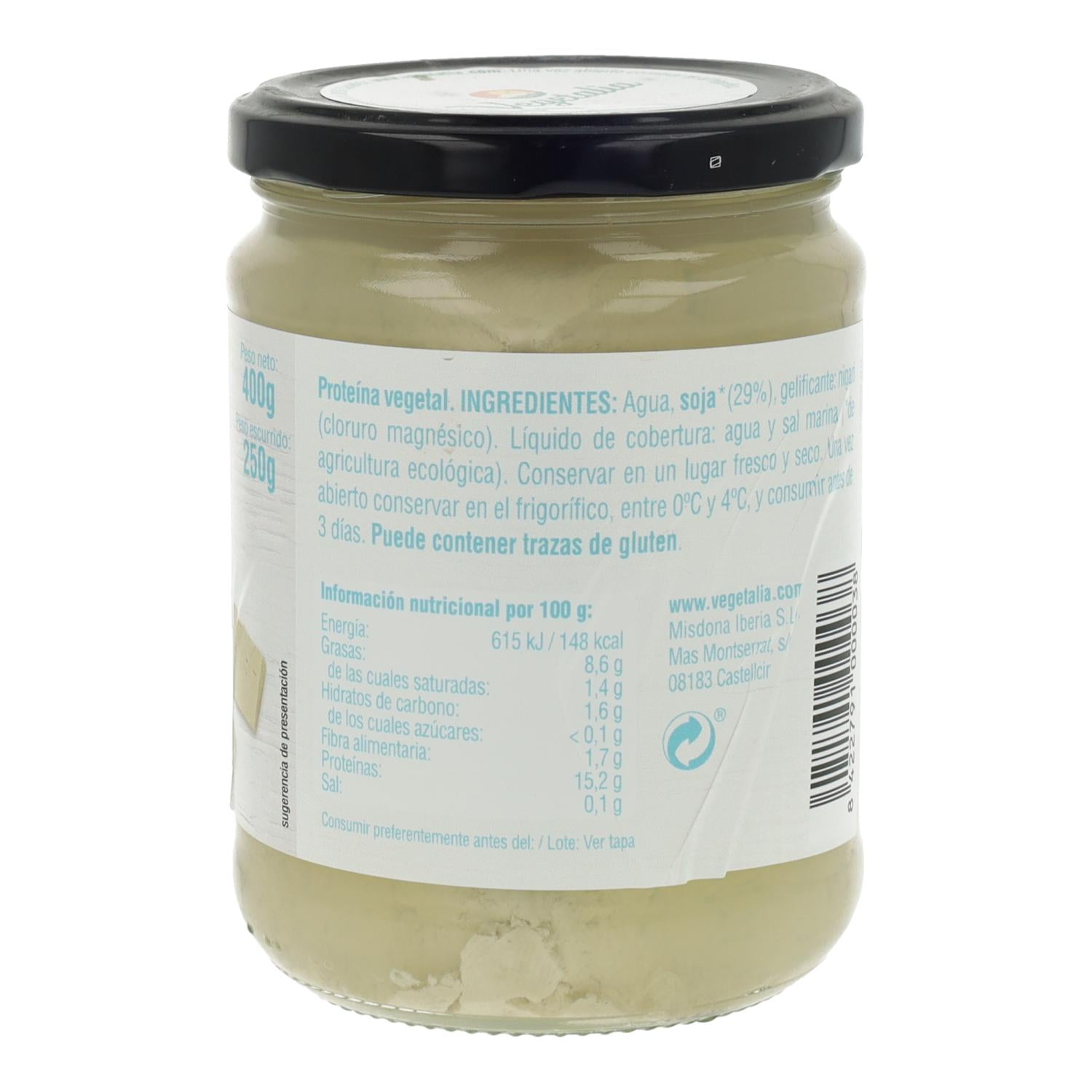 Tofu en bote Bio esterilizado Vegetalia 250gr