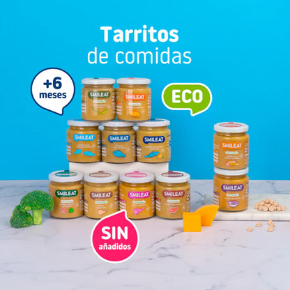 Pack Tarritos de Carne y Pescado BIO Smileat 4 uds de 230g