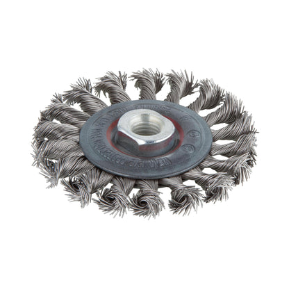 Wolfcraft 2701000 - 1 cepillo de disco para metales, trenzado, rosca M 14 Ø 100 x 15 mm