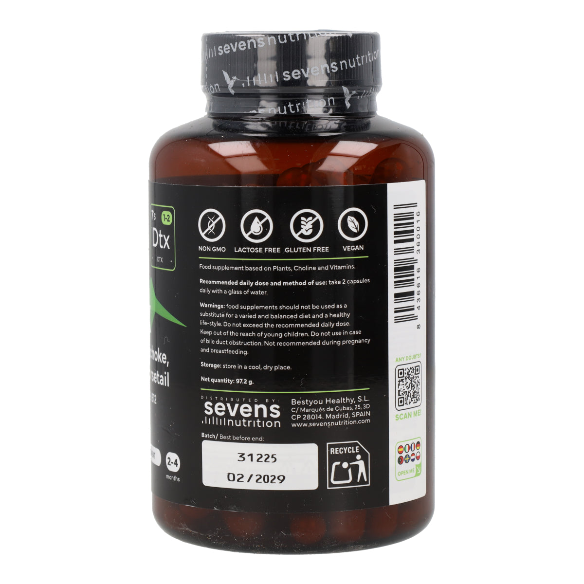 Chardon Marie Détox Sevens Nutrition 120 gélules