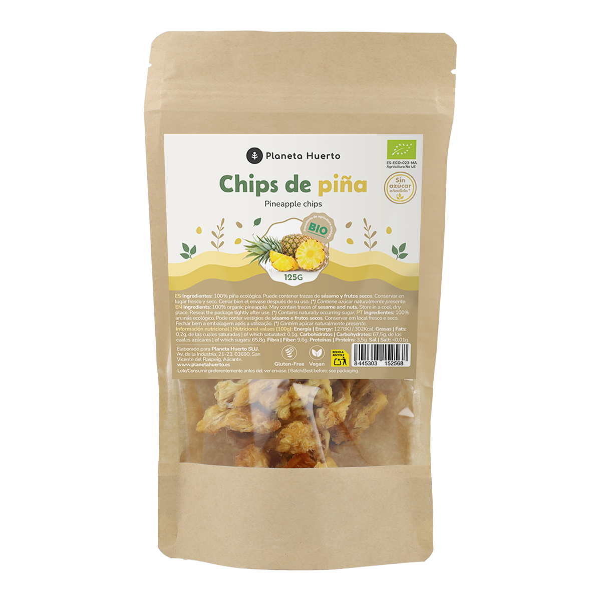 Piña chips ECO Planeta Huerto 125 g