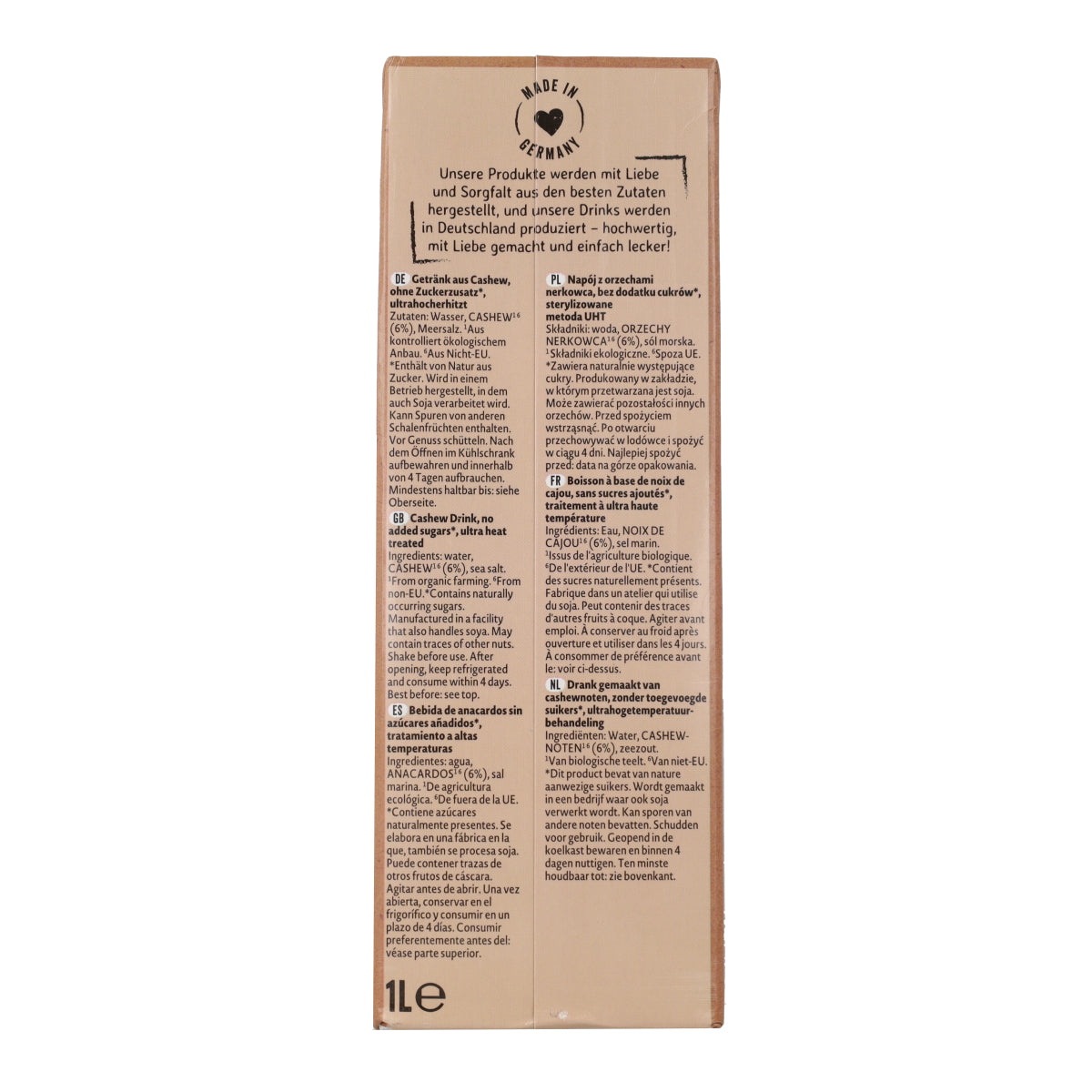Boisson aux noix de cajou BIO Natumi 1 L