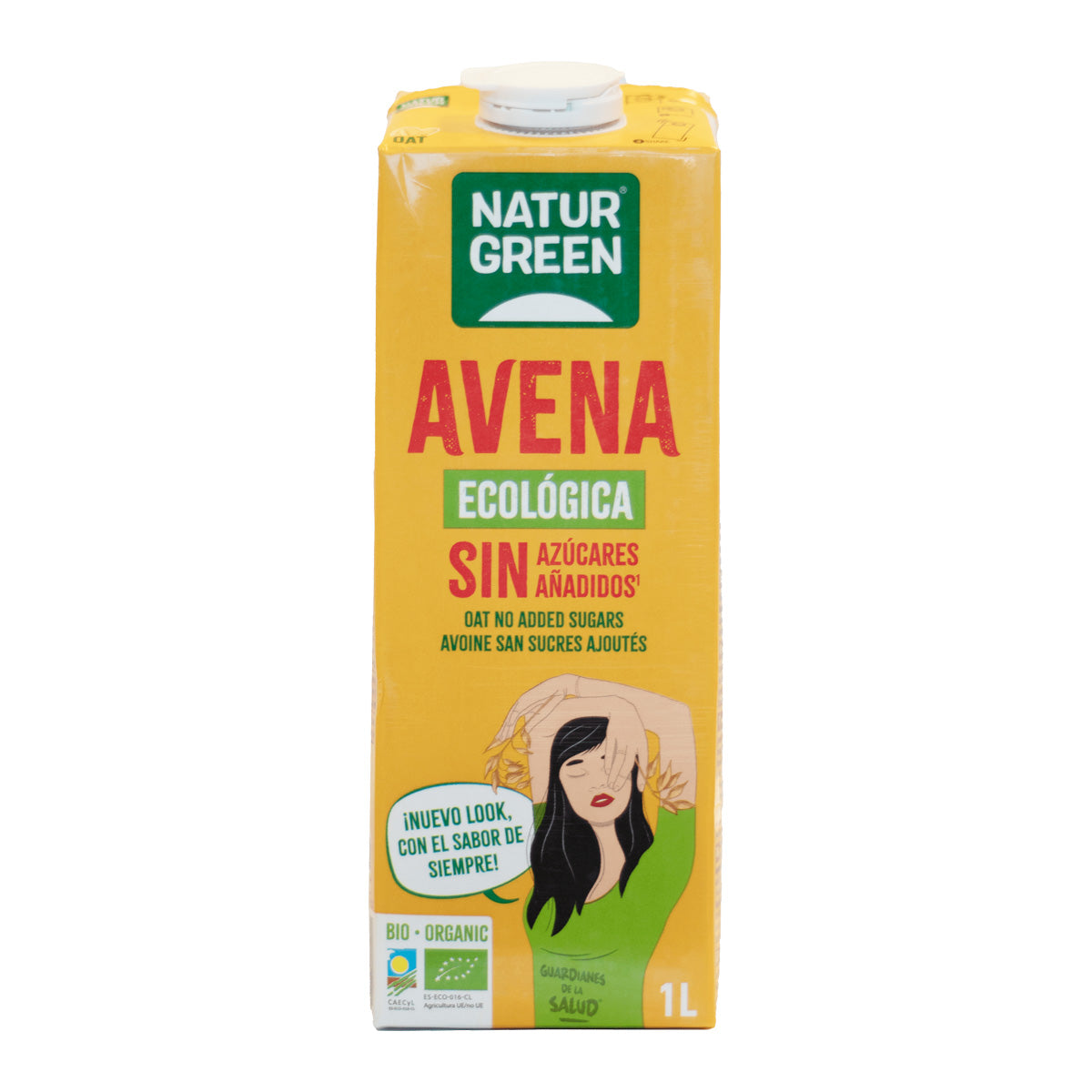 Pack 6 x Bebida de Avena BIO sin azúcares añadidos NaturGreen 1 L
