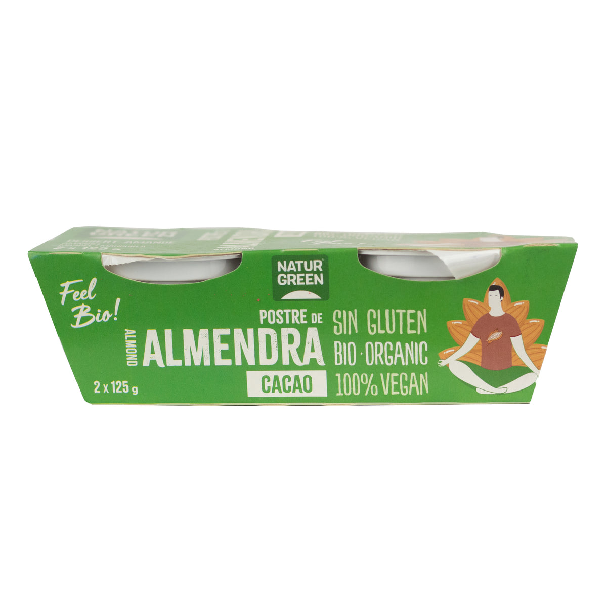 Dessert aux amandes et au cacao NaturGreen,  2 x 125 g