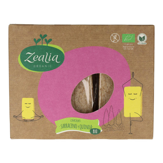 Crackers sarraceno y quinoa BIO Sin Gluten Zealia 120 gr