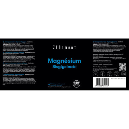 Bisglicinato de Magnesio Zenement, 180 comprimidos