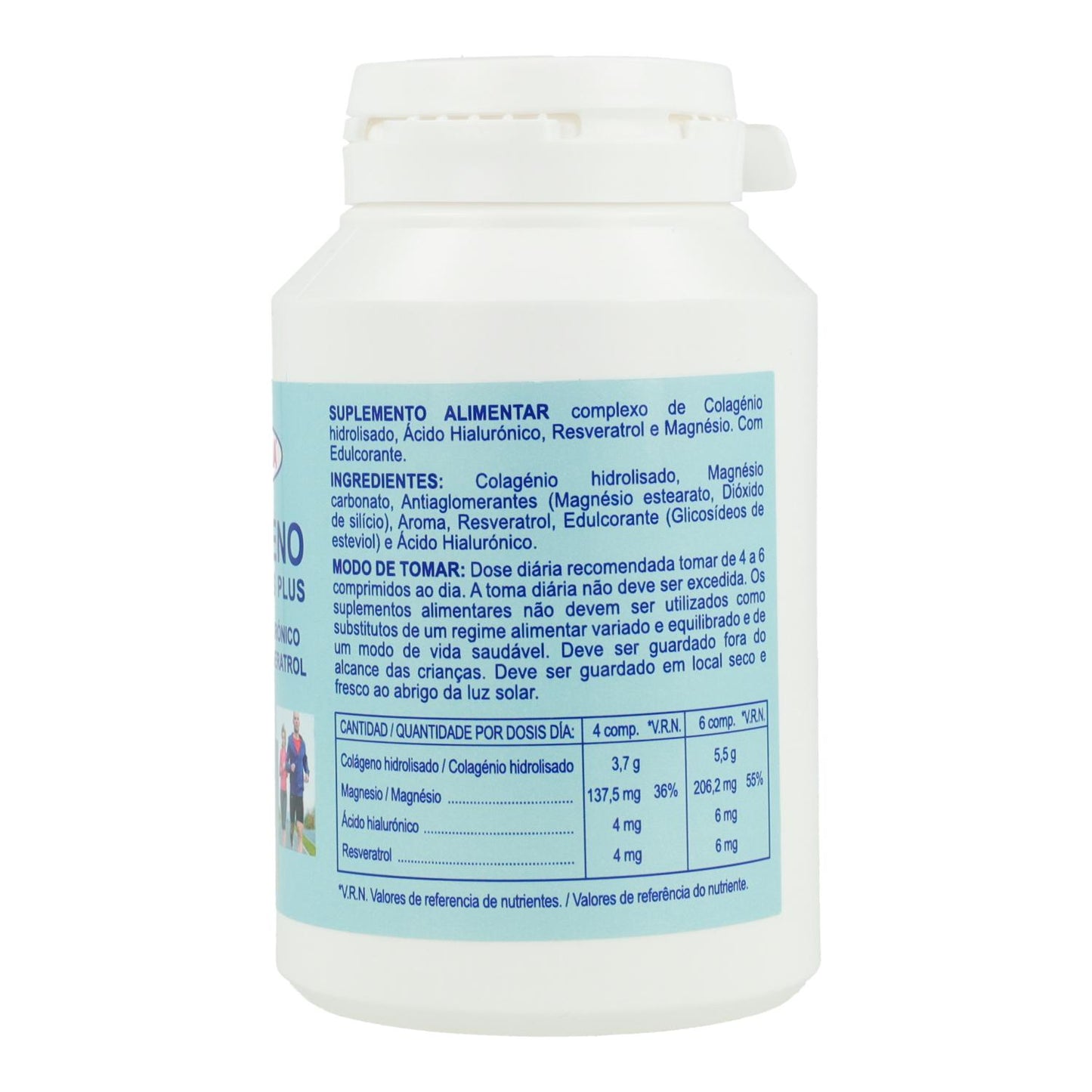 Colágeno con Ácido Hialurónico, Magnesio y Resveratrol Integralia, 120 comprimidos