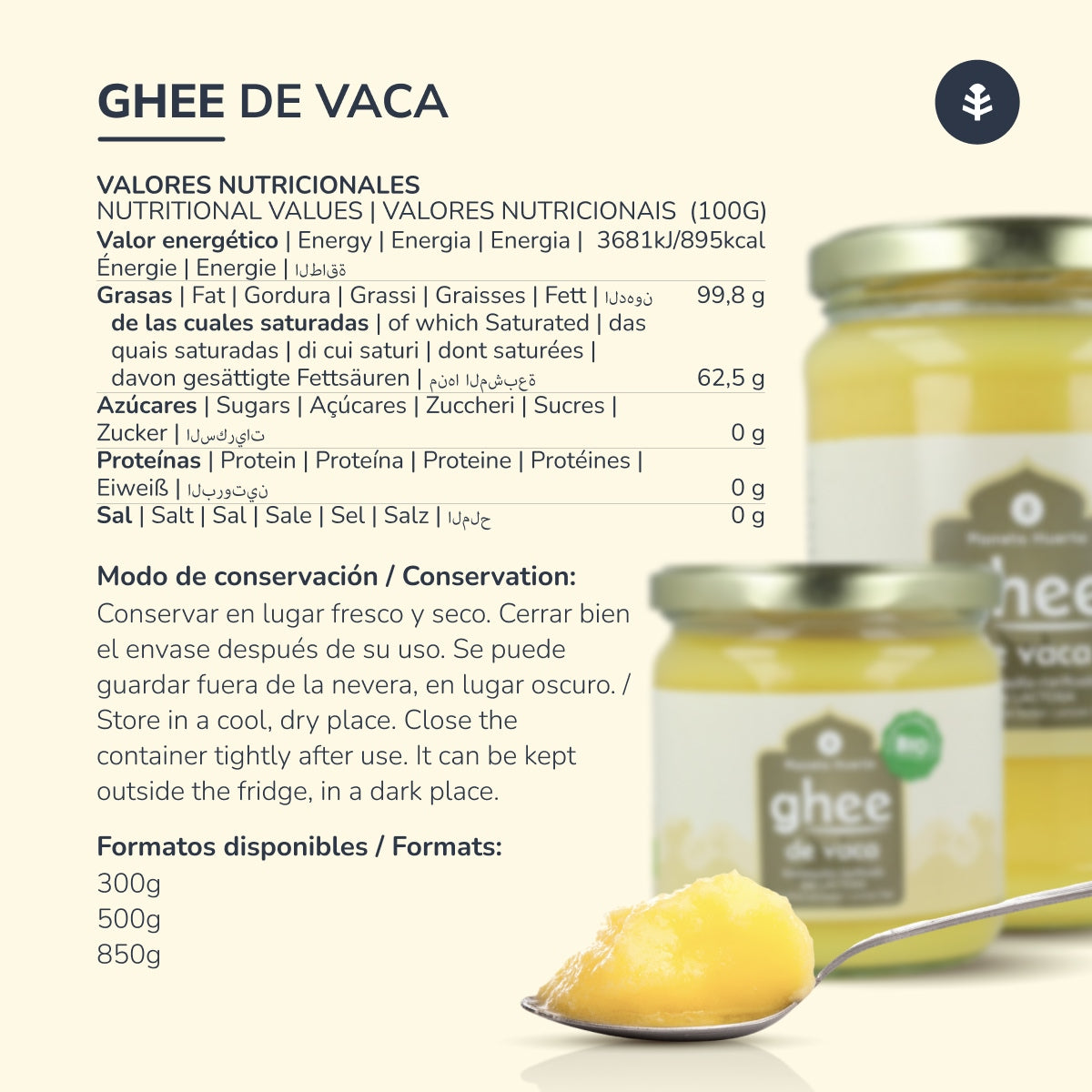 Pack 2x Ghee mantequilla clarificada ECO Planeta Huerto 500 g