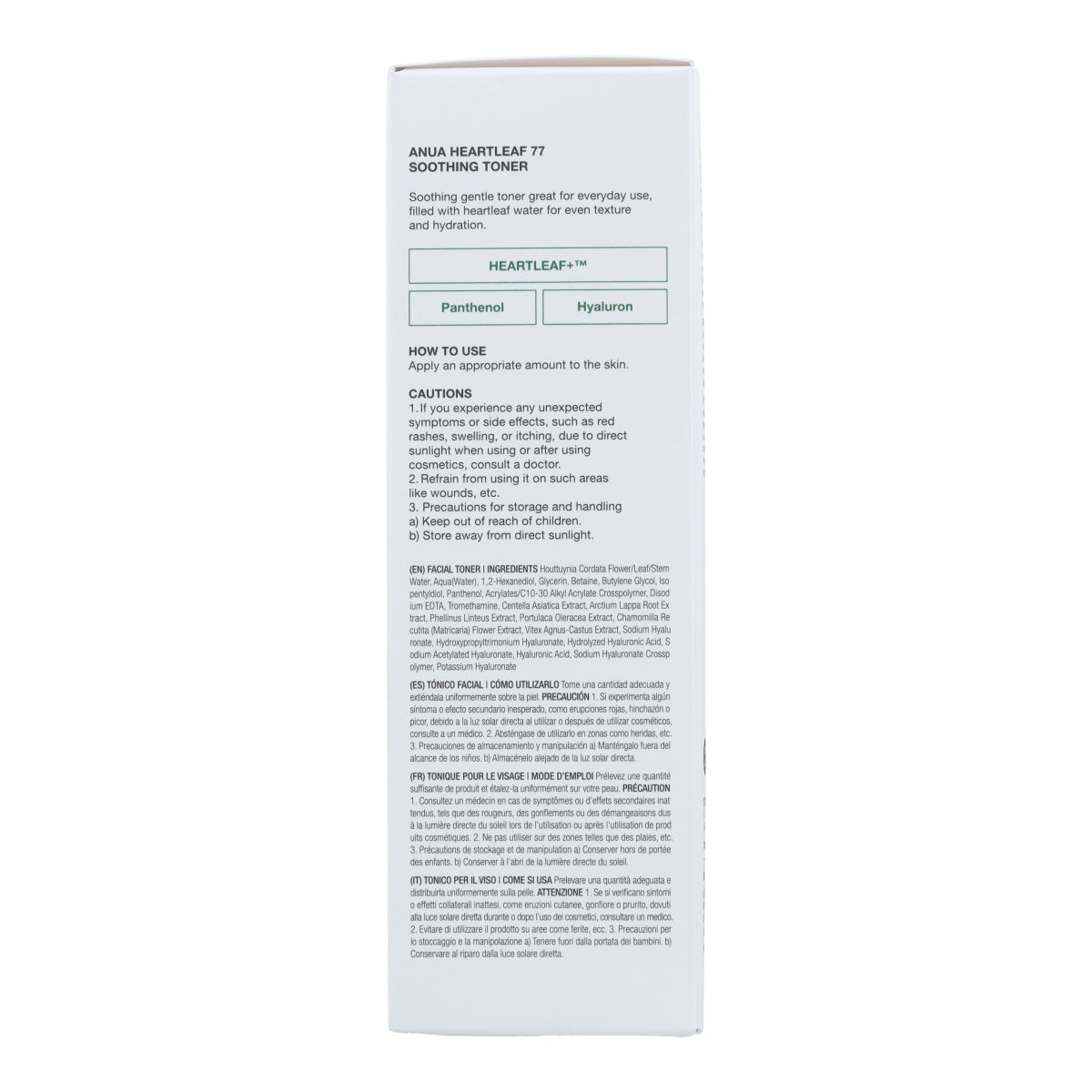 Tonique Visage Apaisant Heartleaf 77% Anua 250 ml
