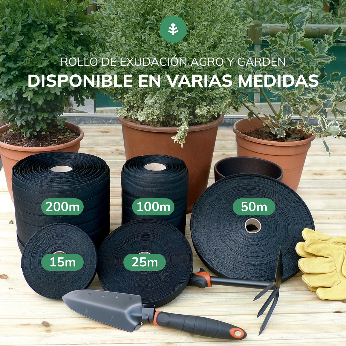 Tubería de Riego por Exudación en Rollo Garden Planeta Huerto 100 m