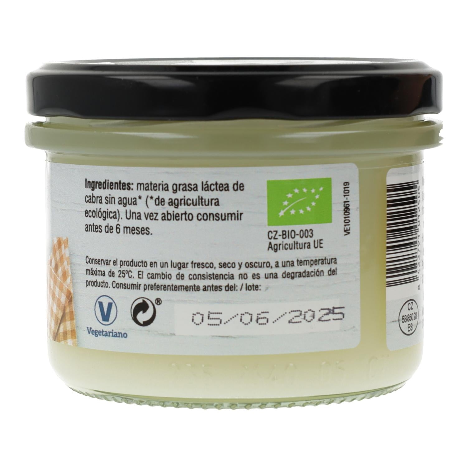 Ghee Bio de Cabra Mantequilla Clarificada Vegetalia 220ml