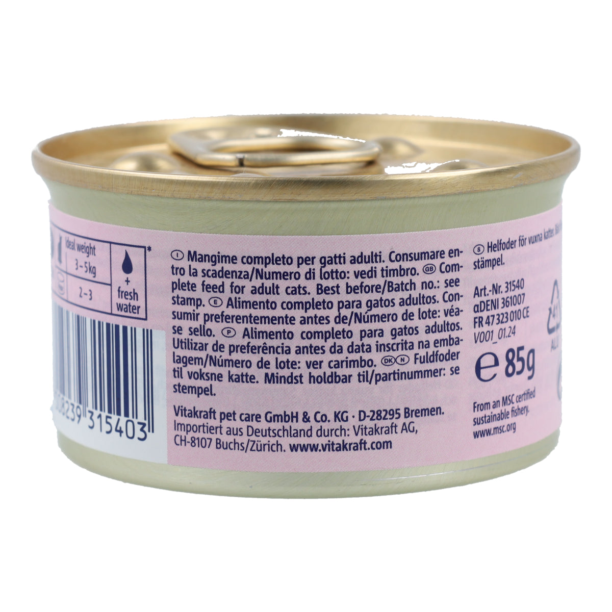 Vitakraft Boîte Poésie mousse de saumon 85 g nourriture humide pour chat