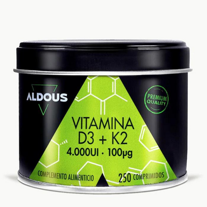 Vitamina D3 + K2 Aldous 250 comprimidos