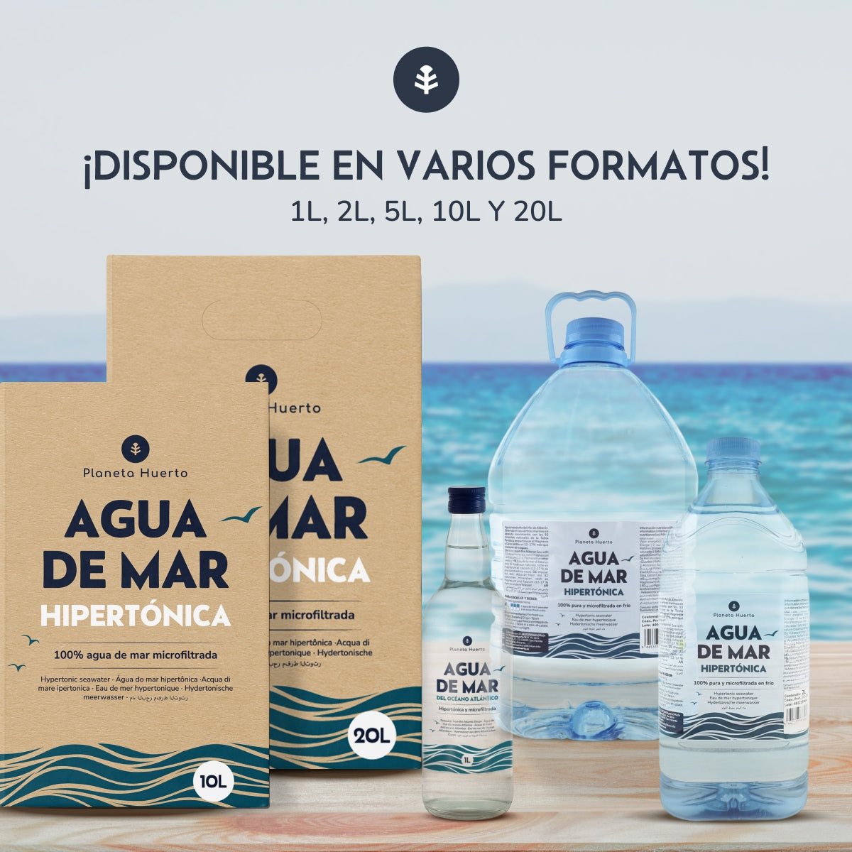Agua De Mar Hipertónica Planeta Huerto 10 L