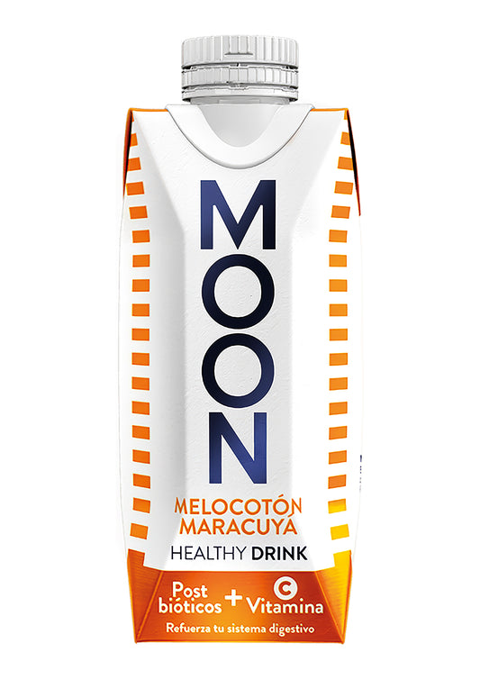 Healthy Drink Melocotón y Maracuya Bio con Post-bióticos y Vitamina C MOONDRIKS 330 ml