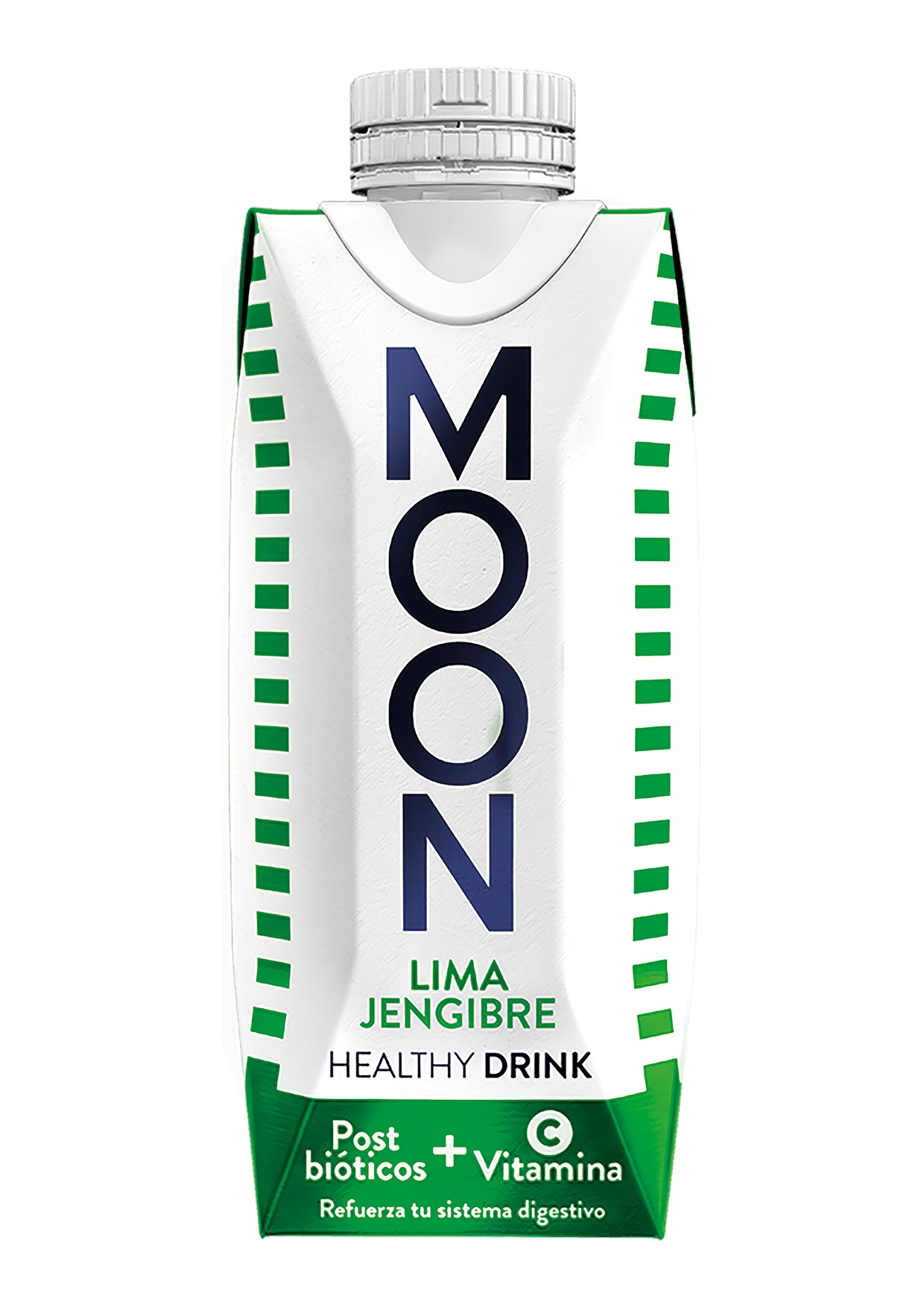 Boisson saine Citron vert et Gingembre Bio avec Postbiotiques et Vitamine C MOONDRIKS 330 ml