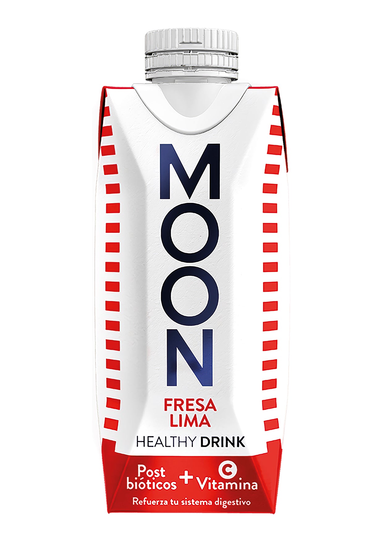 Boisson saine Fraise et Citron Vert Bio avec Postbiotiques et Vitamine C MOONDRIKS 330 ml