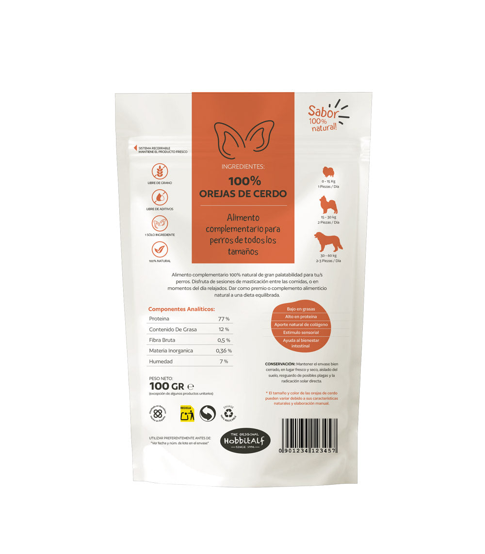 Oreja de Cerdo Hobbitalf 100 g
