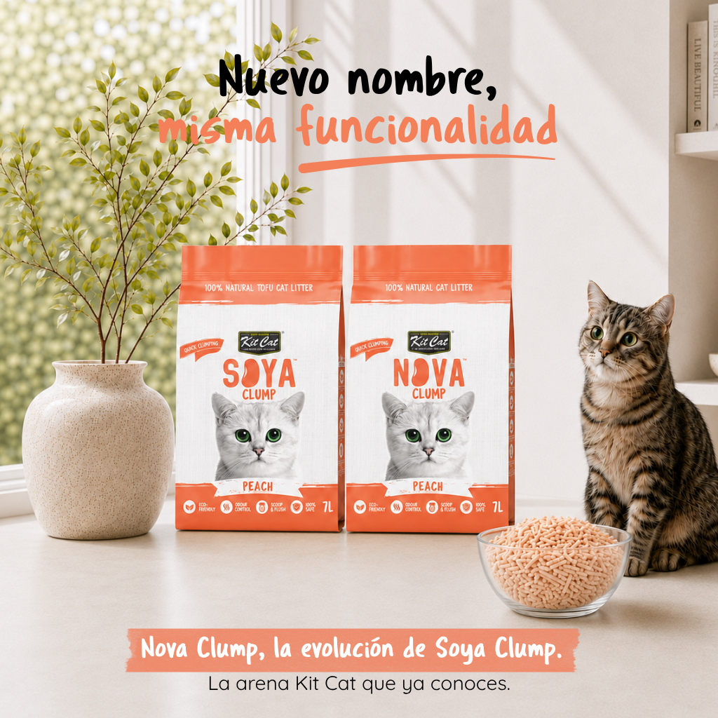 Kit Cat Arena Eco SoyaClump - Peach 7 L Litière pour chat
