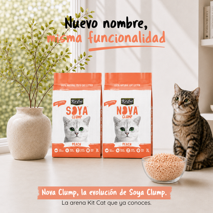 Kit Cat Arena Eco SoyaClump - Peach 7 L Litière pour chat