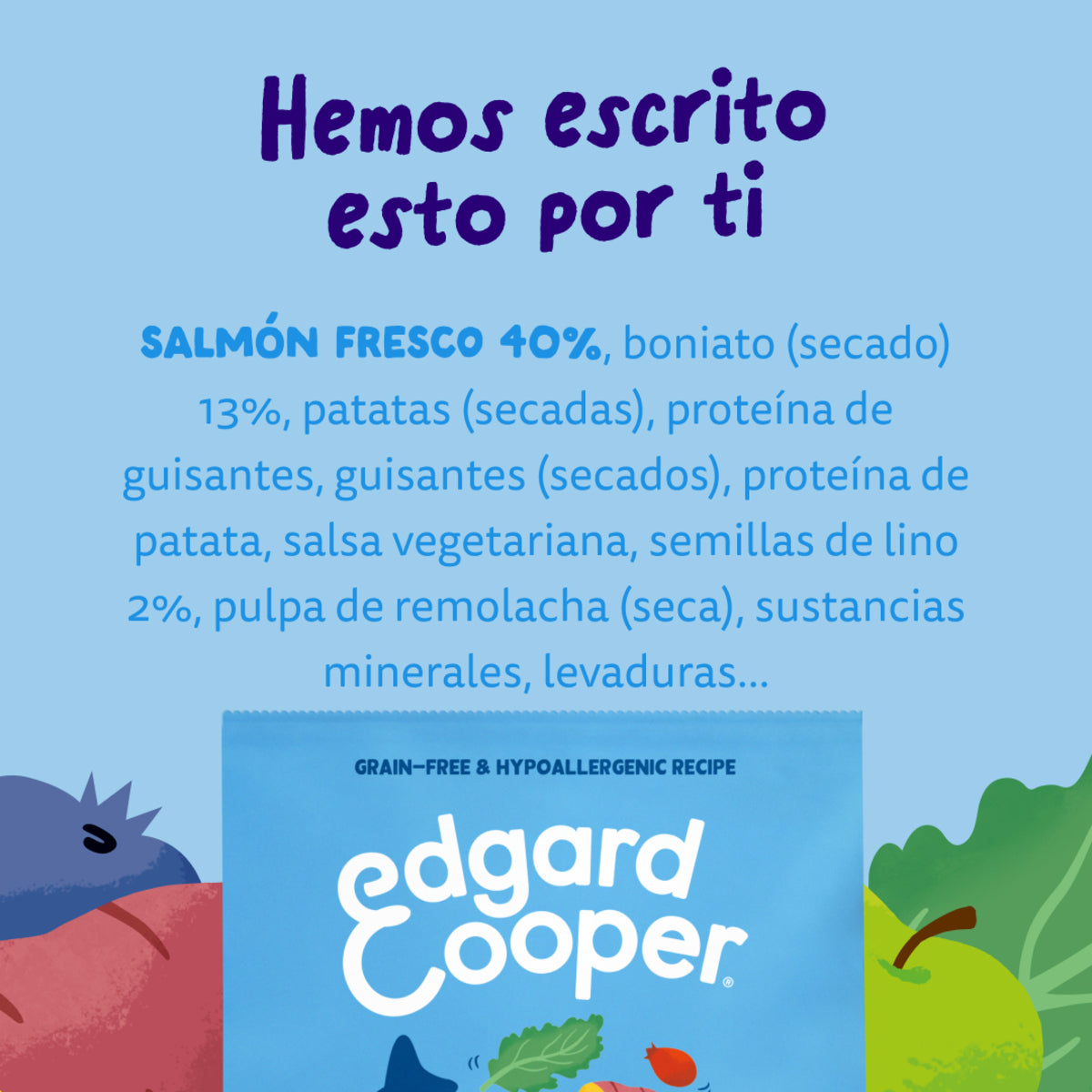 Croquettes pour chiens au saumon norvégien Edgard & Cooper 1 kg