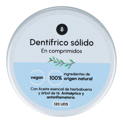 Pasta de dientes sin flúor sólida Planeta Huerto 120 tabletas