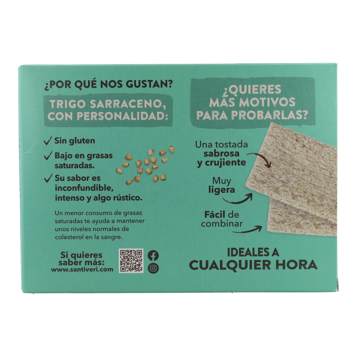 Tranches de pain légères et croustillantes au sarrasin bio Santiveri 100 g