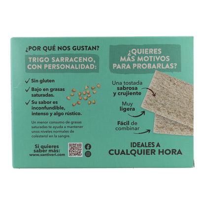 Tranches de pain légères et croustillantes au sarrasin bio Santiveri 100 g