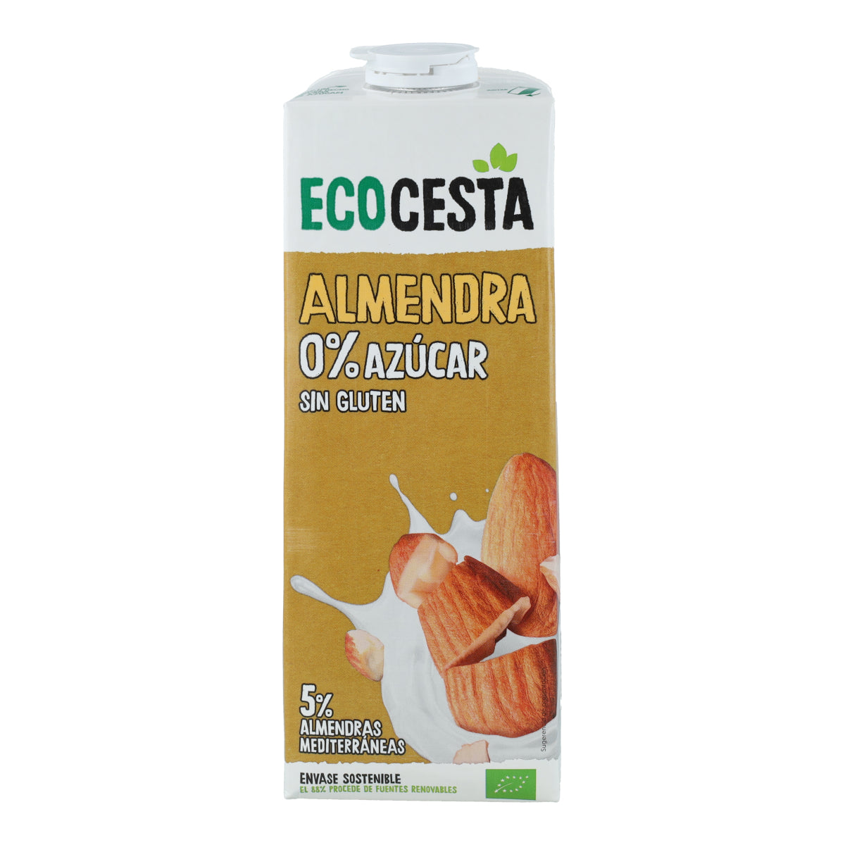 Boisson végétale aux amandes 0 % sucre bio, 1 L Ecocesta