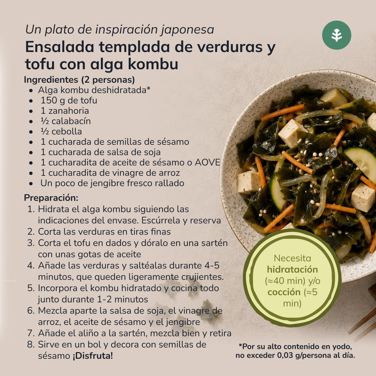 Flocons d'algues Kombu ECO Planeta Huerto 100 g
