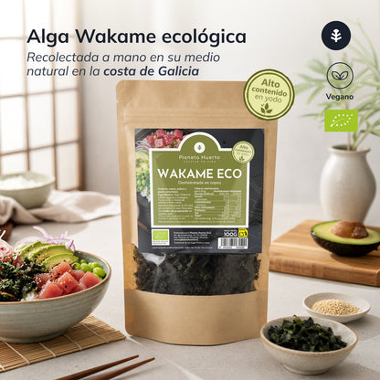 Flocons d'algues wakame ECO Planeta Huerto 100 g