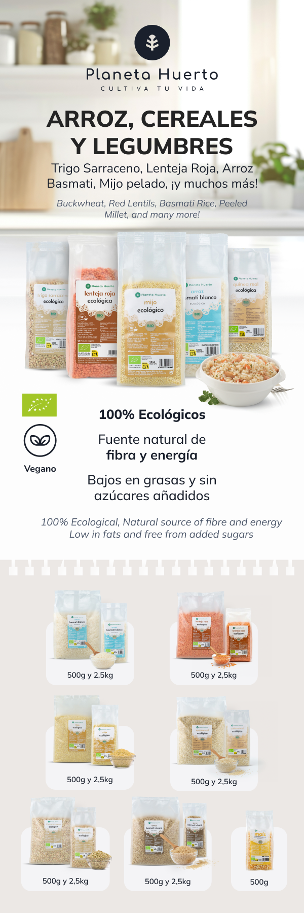 Avoine en grain ECO Planeta Huerto 500 g